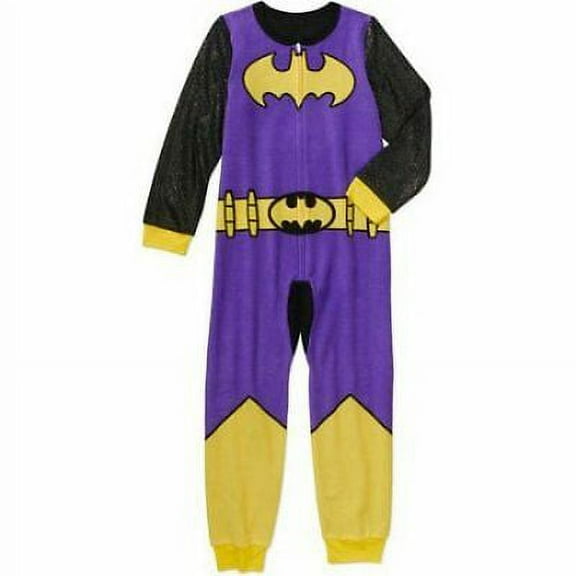 Batgirl Long Sleeve Fleece Sleeper Blanket Pajama Girl Size 6/6X