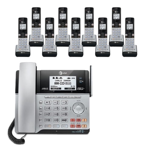 AT&T TL86103 DECT 6.0 Connect to Cell 2 LINE Cordless Phone System W 3 TL86003 