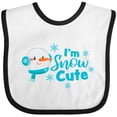 thumbnail image 3 of Inktastic I'm Snow Cute with Snowman and Snowflakes Christmas Boys or Girls Baby Bib, 3 of 4
