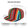 thumbnail image 6 of Bingfone Baseball Cap,Snapback Trucker Hat for Men & Women with Adjustable-Mexican Serape Blanket Stripes, 6 of 9