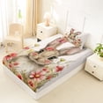thumbnail image 4 of Erosebridal Easter Eggs Twin Sheet Sets,Kawaii Bunny Rabbit Bedding For Kids Girls 3-Piece, 4 of 6
