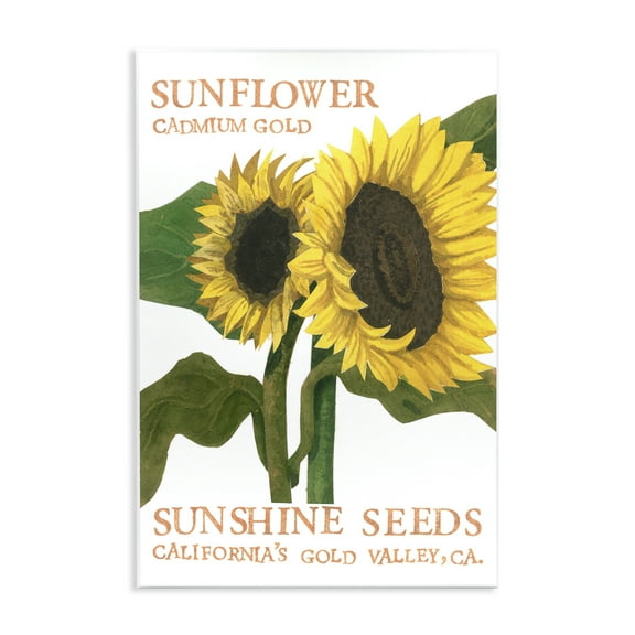 Stupell Industries Sunflower Seeds Design Typography Painting Unframed Art Print Wall Art, 10 x 15