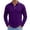 36#Purple, variant on Long Sleeve Polo Shirts for Men Solid Color Button Placket Golf Shirts Business Outdoor Tees