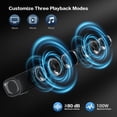 thumbnail image 3 of TOPVISION 2.2CH Sound Bar for TV, 100W TV Sound Bar with Bluetooth 5.3/HDMI ARC/Optical/AUX/USB, 3 Equalizer Modes, Bass Effect, 2 in 1 Detachable Soundbar for TV/PC/Gaming/Projectors, 3 of 8