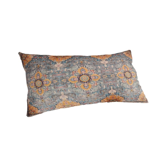 Vintage Blue Pillow Covers King Size, Ethnic Middle Century Geometric Abstract Soft Bed Throw Pillowcases Breathable Cooling Long Lumbar Body Pillow Sham Cover for Bed Sofa 20''x40''