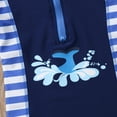 thumbnail image 7 of Bagilaanoe Toddler Baby Boys One-Piece Swimsuit Cartoon Print Long Sleeve Zipper Rashguard Swimwear + Swimming Cap 1T 2T 3T 4T 5T 6T Kids Bathing Suit, 7 of 7