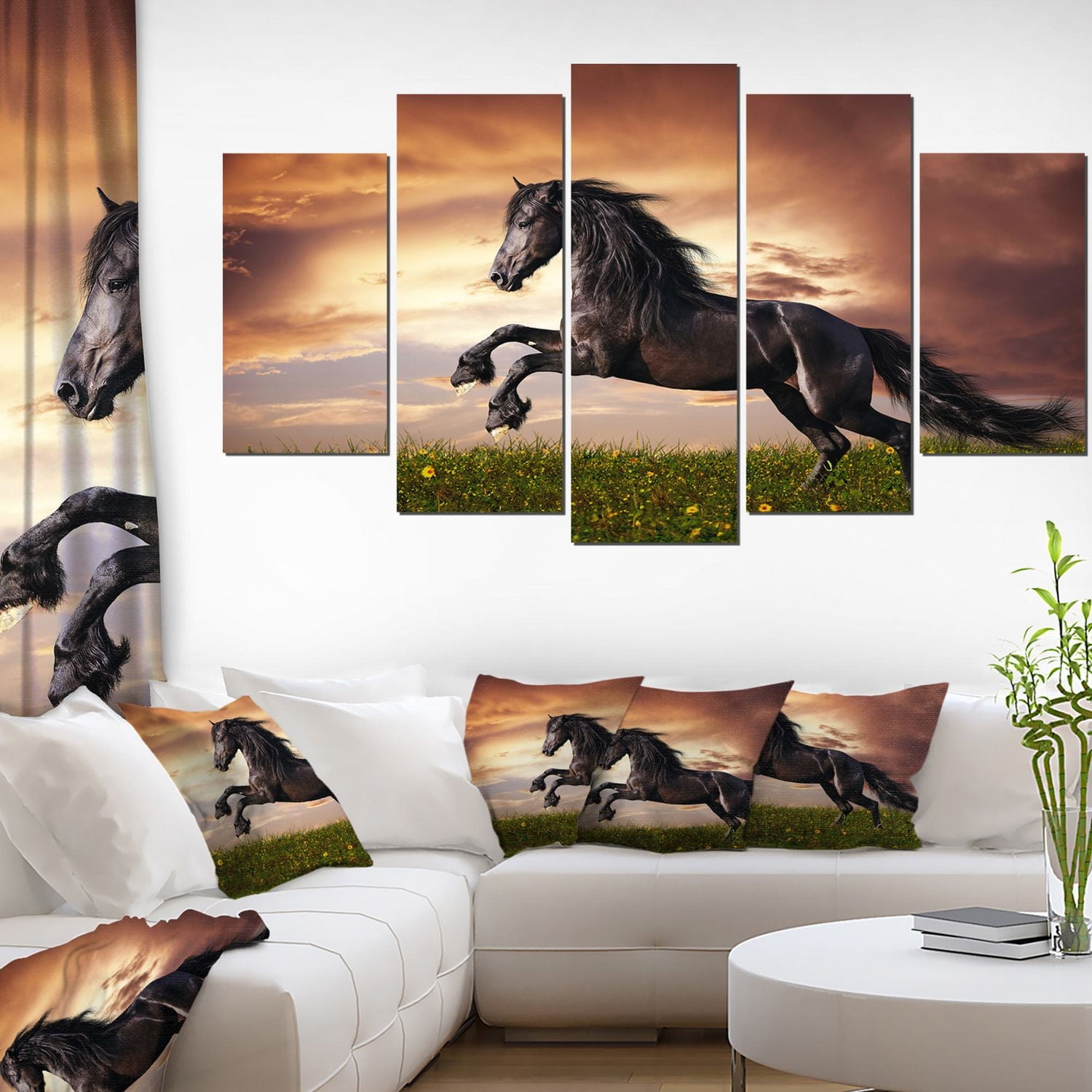 Design Art Galop De Cheval Frison Art Sur Toile