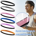 thumbnail image 7 of Sweat-Wicking Non-Slip Sports Headband Set of 6 Silicone Polyester for Running Yoga Fitness, 7 of 7