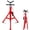 Red, variant on Memoryfield 2-Pack Heavy Duty Folding Pipe Jack Stands, 2500 lb Capacity, 28-52 in Adjustable Height, Fits 1/8-12 in Pipe, Blue