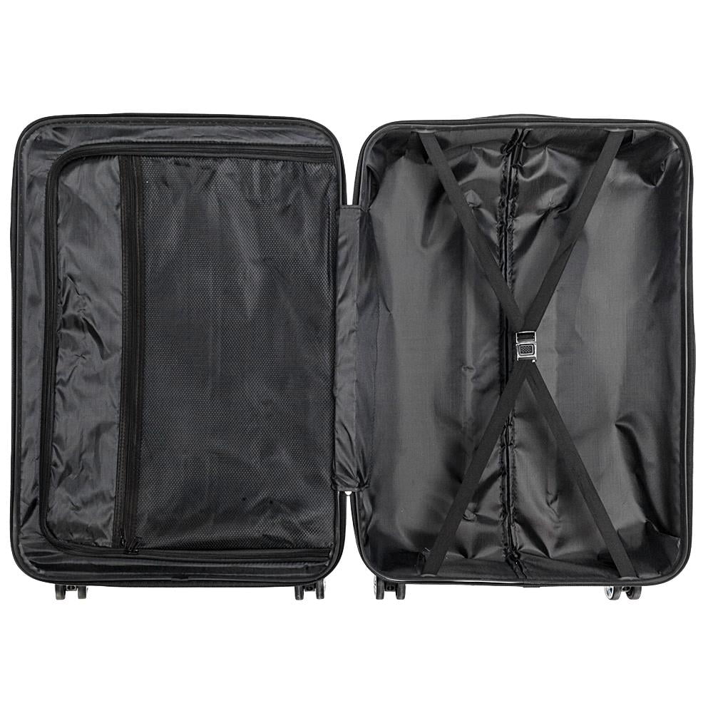 UBesGoo 3Pcs Luggage Set Bag ABS Trolley Hard Shell Suitcase