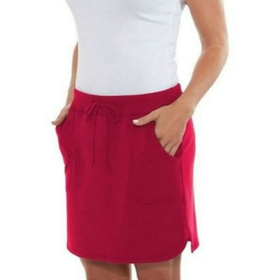 BALANCE COLLECTION Women's Drawstring Skirt(Rhubarb Pink, XXL)