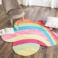 thumbnail image 2 of Safavieh  Handmade Children's Rainbow Leaf New Zealand Polyester Rug 5' x 5' 5' x 8' Rectangle, 2 of 2