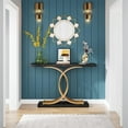 thumbnail image 6 of Tribesigns 39.4" Console Table, Modern Entryway Hallway Table with Gold Metal Legs, Gold & Black, 6 of 6
