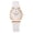 White, variant on Jewelry VerPetridure Women Watches Bracelet Set Flowers Ladies Bracelet Watch Casual Leather Quartz