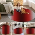 thumbnail image 5 of Dark Red Grey Black Ombre Round Area Rug 6Ft Washable Circle Rugs for Bathroom Office, Farmhouse Gradient Minimalist Non-Slip Carpet Floor Mats Indoor Outdoor Carpet Runner Aesthetic Home Decor, 5 of 8
