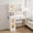 White, variant on Gaderth Vanity With Lights,Makeup Vanity Desk With Led Mirror & Power Outlet,33.46" Compact Dressing Table,Makeup Dressing Table With 2 Open Compartments & 2 Acrylic-Door Cabinets For Bedroom