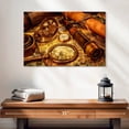 thumbnail image 2 of Elephant Stock Old Nautical Navigation Tools Wall Art - Horizontal Canvas Wall Art - Living Room Wall Decor - Nautical Canvas - Brown And Orange Decor - 24" x 16", 2 of 8