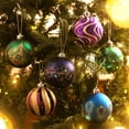 thumbnail image 6 of Valery Madelyn 16ct 3.15" Christmas Ornaments, Peacock Green Purple Blue Christmas Ball Ornaments for Holiday Party Decor, 6 of 8