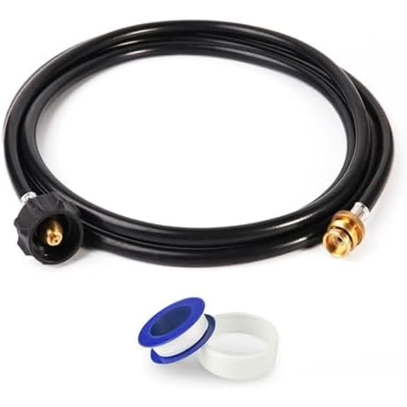 Propane Hose,5FT Propane Adapter Hose,Propane Tank Adapter 1lb to 20lb,Propane Converter Hose fit for Weber Q/Blackstone Grill/Buddy Heaters/Griddle/Coleman Stove