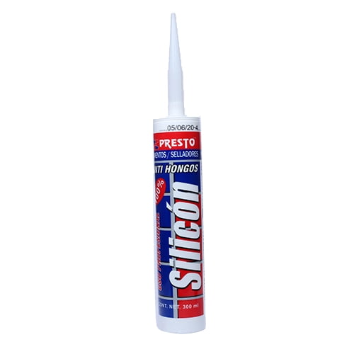 Silicón Presto 100% Uso Profesional Tubo 300ml Transparente PRESTO SILICON TRANSPARENTE
