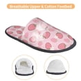 thumbnail image 3 of KLL Strawberries Slippers for Women Men House Slip on Indoor Outdoor Bedroom Furry Fleece Lined Ladies Comfy Anti-Skid Rubber Hard Sole-Medium, 3 of 8