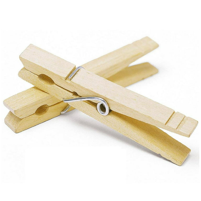 Clothes Pins Wood for Hanging Clothes,3.5 Inch【100pcs】 Heavy Duty Wooden  Clothespins,Clothes Pins for Craft,Wooden Clips for Pictures. | Rust