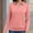 Pink, variant on Womens Polo Shirts Long Sleeve Bottom Tops Business Casual Tops Collared V Neck Blouses