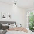 thumbnail image 4 of Design House Gracelyn Dimmable Semi-Flush Ceiling Light with Clear Seedy Glass Globe Shade, Polished Chrome, 4 of 18