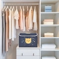 thumbnail image 4 of Yayeee Collapsible Storage Bin with Lid Fabric Closet Decorative Basket with Handles, Orange Cat Planet, 4 of 7