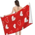 thumbnail image 3 of PHYHOO  Valentine's Day Hearts Microfiber Sand Free Beach Towel Oversized Quick Dry Absorbent for Pool Swimming Bathroom Beach Towel 30x60in, 3 of 8