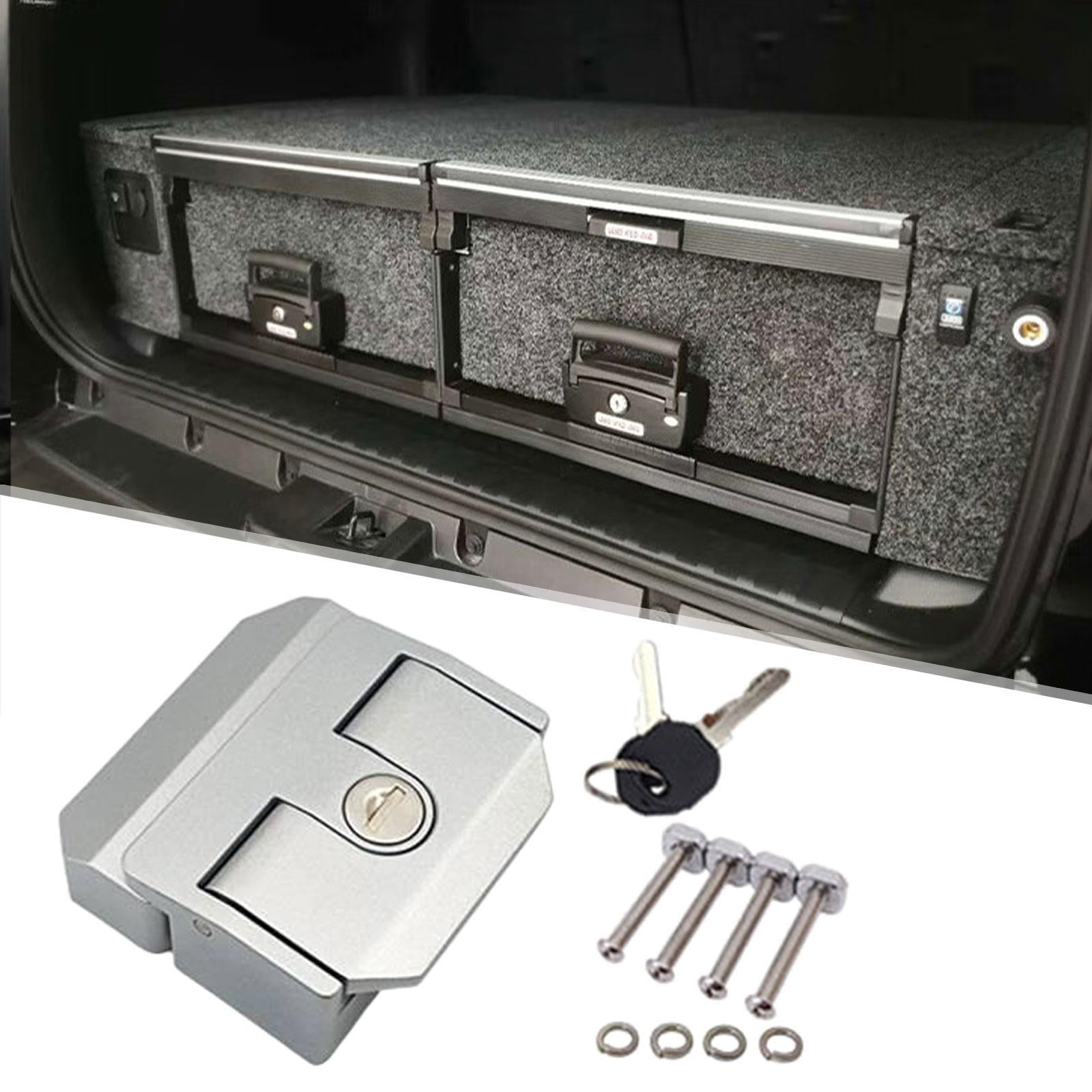 Baoblaze Tool Box Lock with M5*40 Screws Cabinet Door Lock for Aluminum Doors RV interior argent