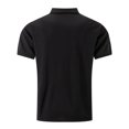 thumbnail image 5 of Mens Golf Polo Shirts Short Sleeve Stylish Solid Button Collared Pullover Tops Lightweight Business Work Slim Fit Tees Black L, 5 of 5