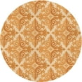 thumbnail image 1 of Ahgly Company Tapis Rond Lavable en Machine Intérieur Transitionnel Jaune Orange, 5 Pieds Rond, 1 of 7