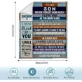 thumbnail image 4 of LHSHID Fathers Day Blanket Gifts for Son Son Blanket Gifts for Son from Mom Dad Son Birthday Gifts Ideas Best Grown Son Gifts for Teen Boys Adult Son Gifts for Graduation Christmas 30"x40", 4 of 6