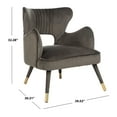 thumbnail image 5 of SAFAVIEH Blair Mid-Century Retro Wingback Accent Chair, Shale, 5 of 7