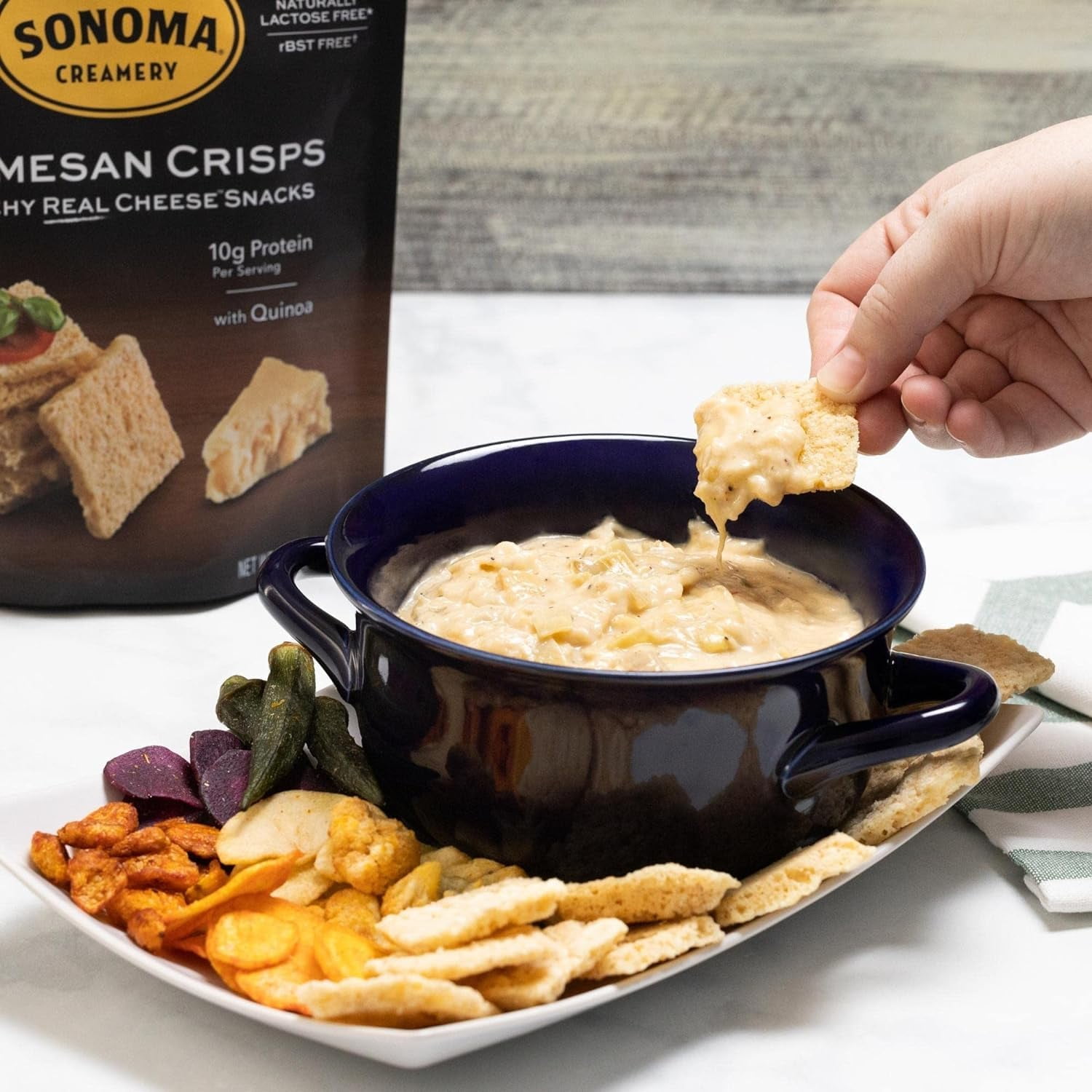 Sonoma Creamery Cheese Crisps, Parmesan, | Savory Snack Cracker | High Protein | Low Carb | Gluten Free | Wheat Free, 10 oz (Pack of 3)