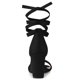 thumbnail image 4 of Sandalias Con Cordones Gamuza Sintética Tacones Gruesos Para Mujer Negro 37, 4 of 7