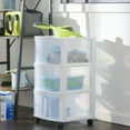 thumbnail image 2 of Gracious Living Classic 3 Drawer Organizer Plastic Storage Cart (2 Pack), 2 of 12