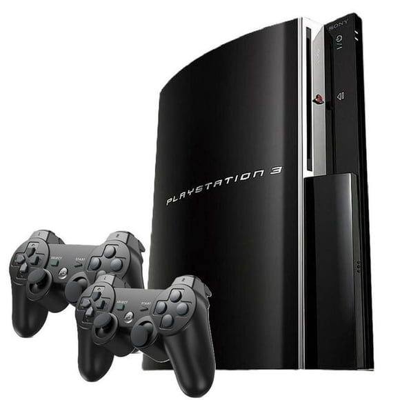 Sony PlayStation 3 Original de 40GB Consola Negra Reacondicionada con 2 Controles Retrofam