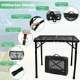 thumbnail image 5 of Folding Camping Table with Metal Legs, Pure Black, 5 of 16