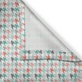 thumbnail image 3 of Ambesonne Abstract Kitchen Curtains, Houndstooth Motifs, 55"x39", Dark Coral Mint Green, 3 of 3