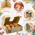 thumbnail image 3 of Molumo 12 Packs Christmas Cookie Boxes with Window, Bakery Treat Boxes Gift Baking Box Christmas Kraft Gift Boxes with Ribbons and DIY Gift Tags for Gift Giving, Pastry, Candy, Party Favors (Small), 3 of 7
