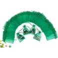 thumbnail image 3 of HRX Package 100pcs Christmas Organza Drawstring Bags Green, 4 x 6 inch Candy Mesh Gift Bags Jewelry Pouches, 3 of 7