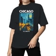 thumbnail image 2 of Chicago Graphic Women's Black T-Shirt, 2 of 3