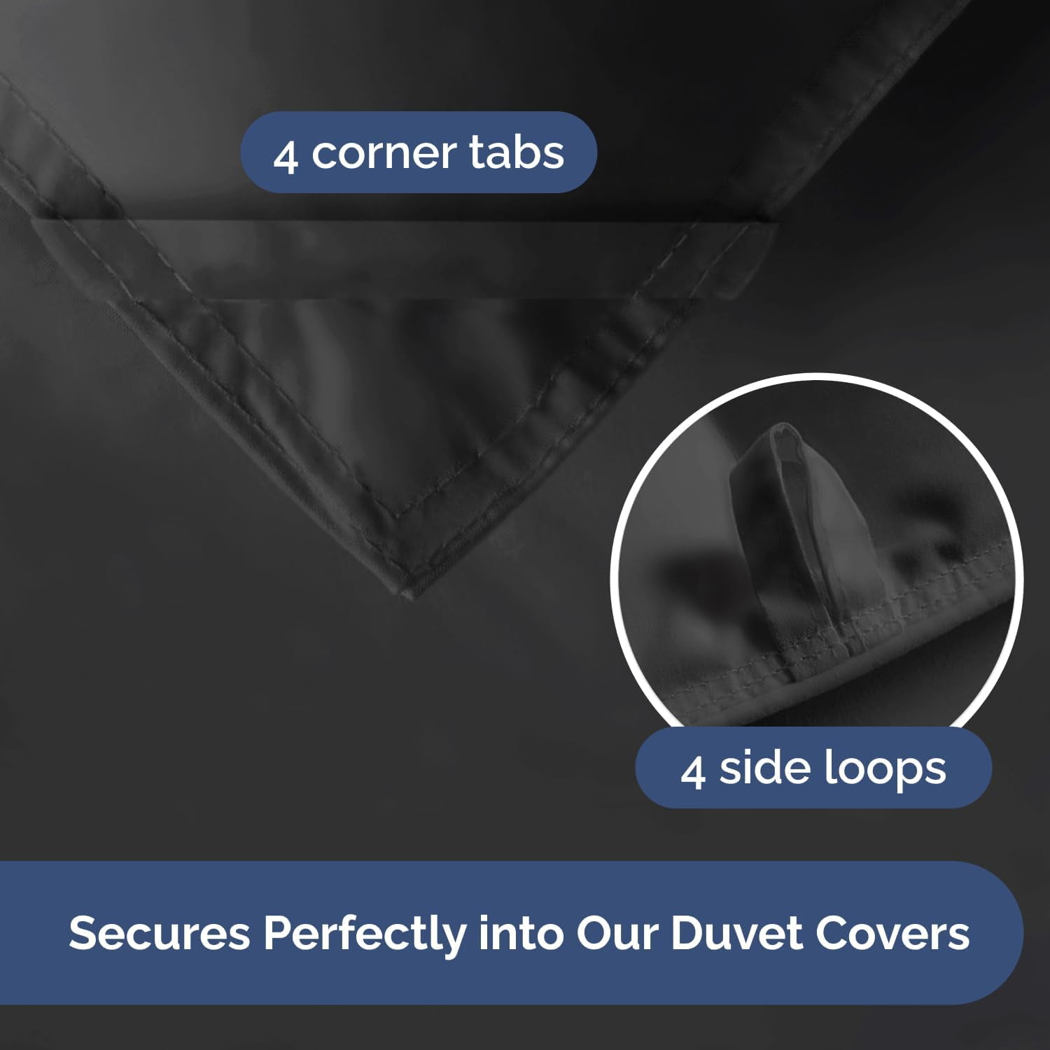 CGK Linens Premium Down Alternative Comforter - King Size All-Season Fluffy & Cozy Duvet Insert, Black