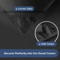 thumbnail image 7 of CGK Linens Premium Down Alternative Comforter - Twin Size All-Season Fluffy & Cozy Duvet Insert, Black, 7 of 7