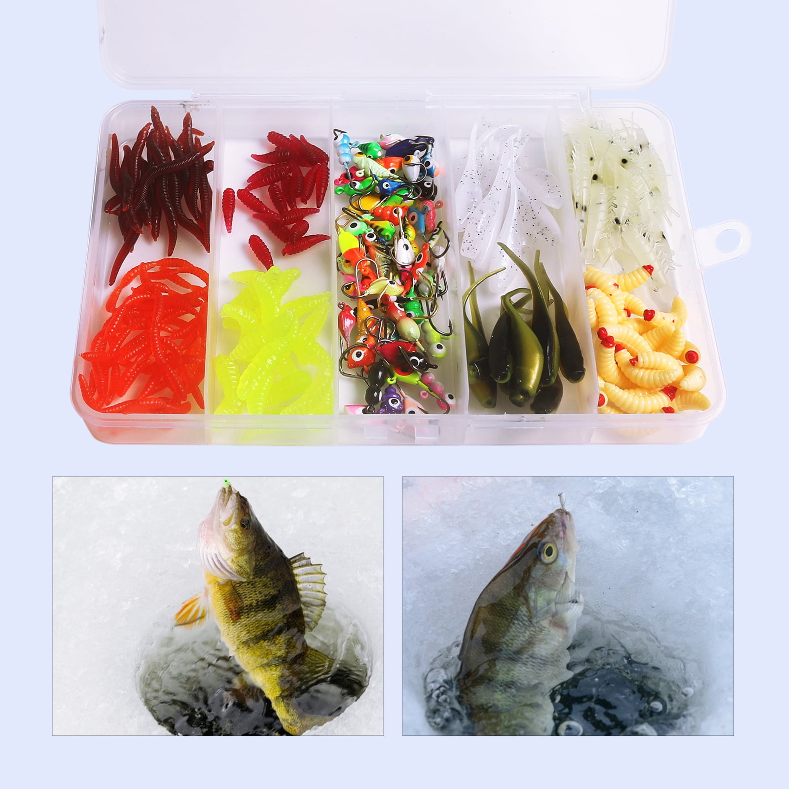 Lotto 90 Jig Pesca Al Glow Mini Fantail &ndash; Esche In Plastica Per Pesce Luna, Trota, Persico