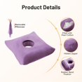 thumbnail image 3 of SIABC-Ear Piercing Pillow for Side Sleepers with Ear Inflammation & Pressure, Soft Velvet Adjustable Ear Guard Pillow with Removable & Washable Cover (Lavender, Pillow & Cover), 3 of 4