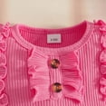 thumbnail image 4 of CAUYDY Preemie Girls Going Home Outfit Newborn Girl Short Sleeve Bodysuit Set Baby Fall Winter Clothes Infant Romper 3M 6M 9M 12M 18M 24M Sizes 3-6 Months,Hot Pink, 4 of 8