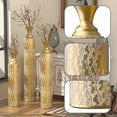 thumbnail image 6 of Aukfa Tall Floor Vase for Flowers,Set of 3 Large Metal Glazed Vase,25"/29"/34",Gold, 6 of 7